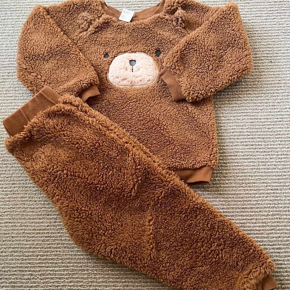 Cozy Brown Bear Fleece Set